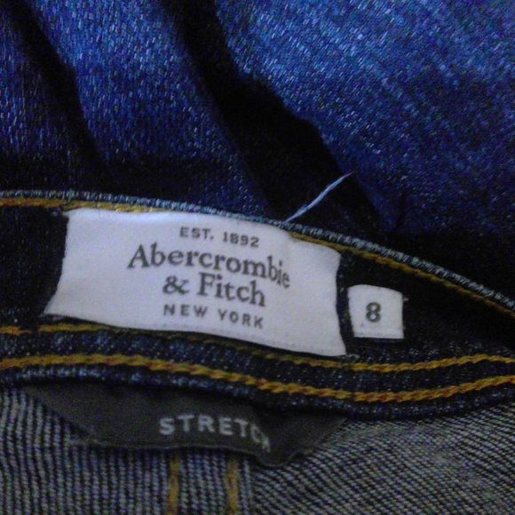 Abercrombie and Fitch Women's Distressed Stretch Straight Leg Jeans Size 8 - Picture 10 of 11